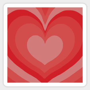 red gradient heart tunnel Sticker